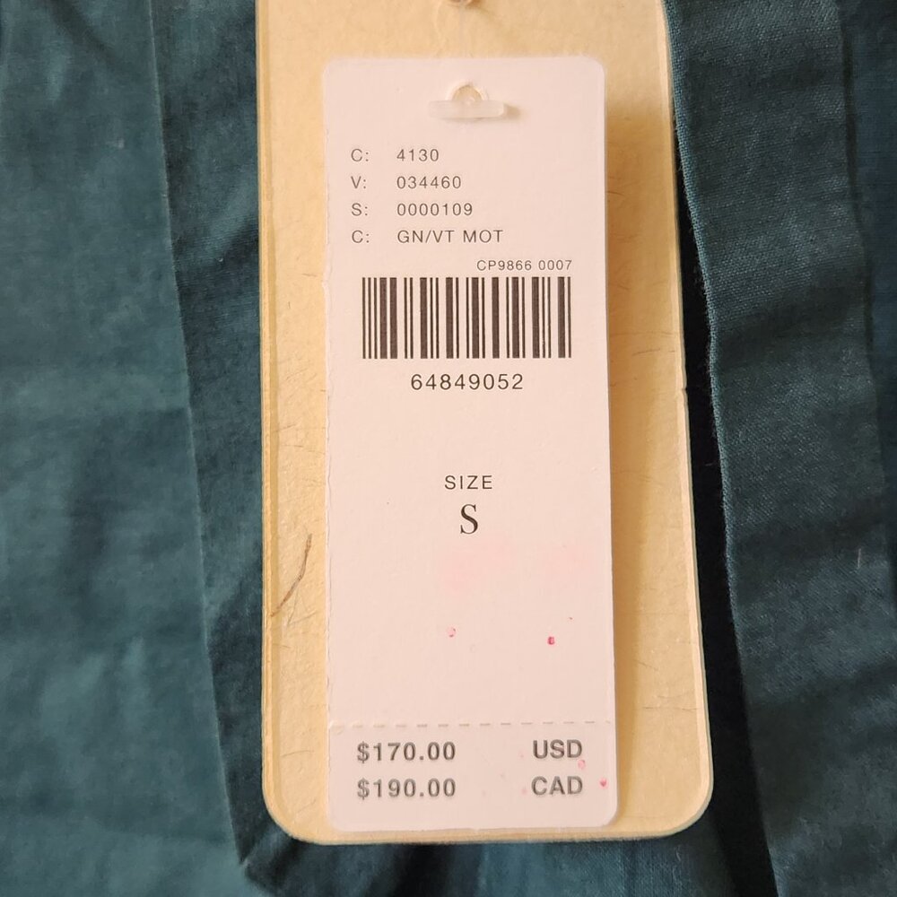 🎉HP🎉NWT Anthropologie Green/pink embroidered long-sleeved baby doll dress Size S - Picture 4 of 4
